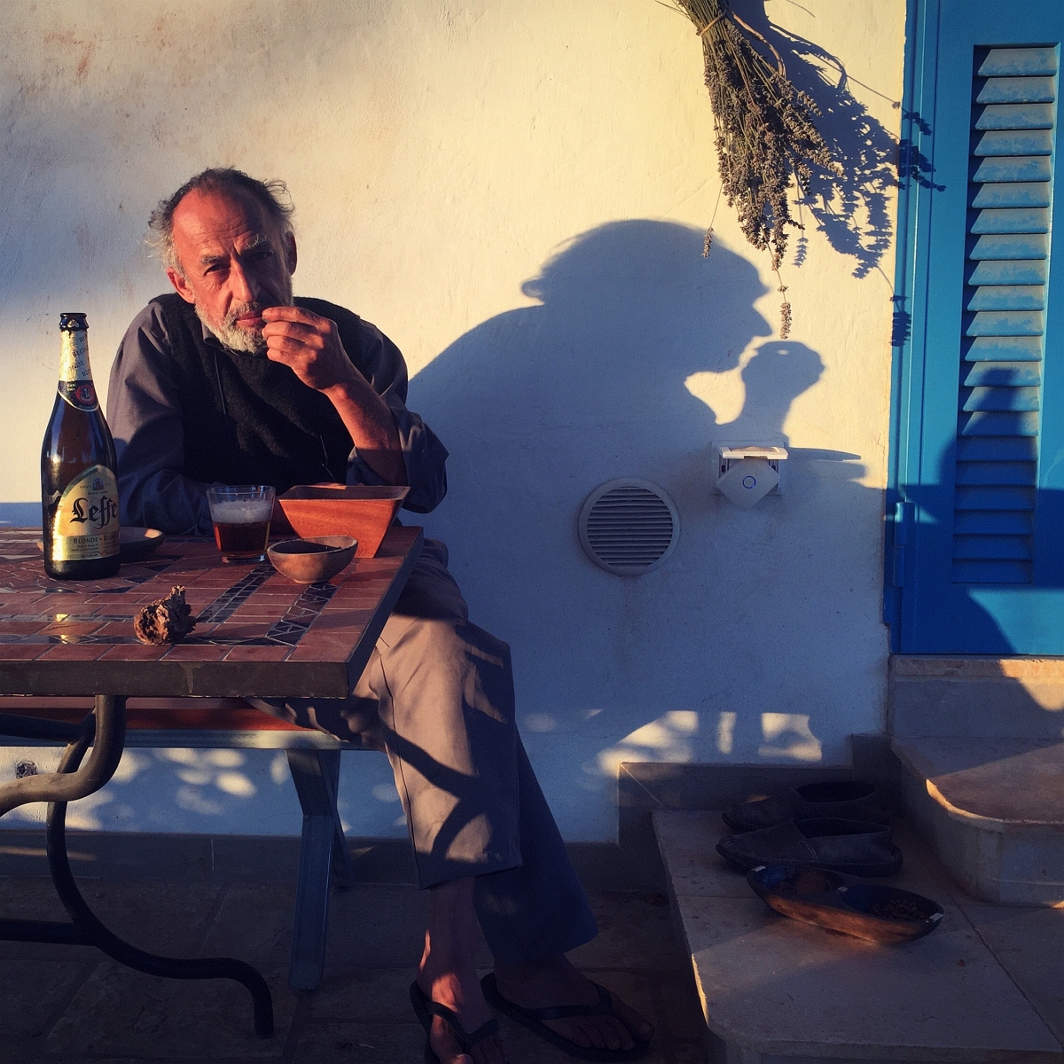 Portrait of Maral`s father the photojournalist Manoocher Deghati (Iran) in Italy, after 40 years of covering conflict worldwide.